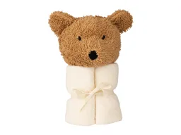 HANS NATUR HANS NATUR Kuscheltuch mit Teddykopf Bio-Baumwolle (kbA) Tuchmaße 40 x 40 cm – Produktbild 1 von 1