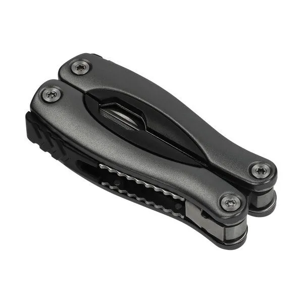 elasto elasto Multifunktions-Taschenmesser mit Etui - 8 in 1 Werkzeug aus Edelstahl, Grau, – Produktbild 1 von 5