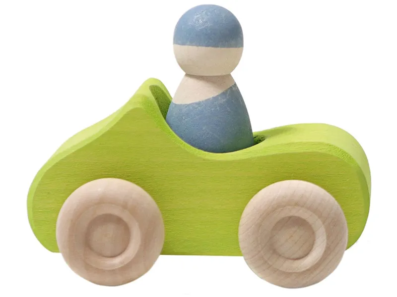 Grimms Grimms Kleines Cabrio Spielzeugauto aus Lindenholz, grün lasiert Maße 11 x 9 x 7 cm, Mehrfarbig, – Produktbild 1 von 2
