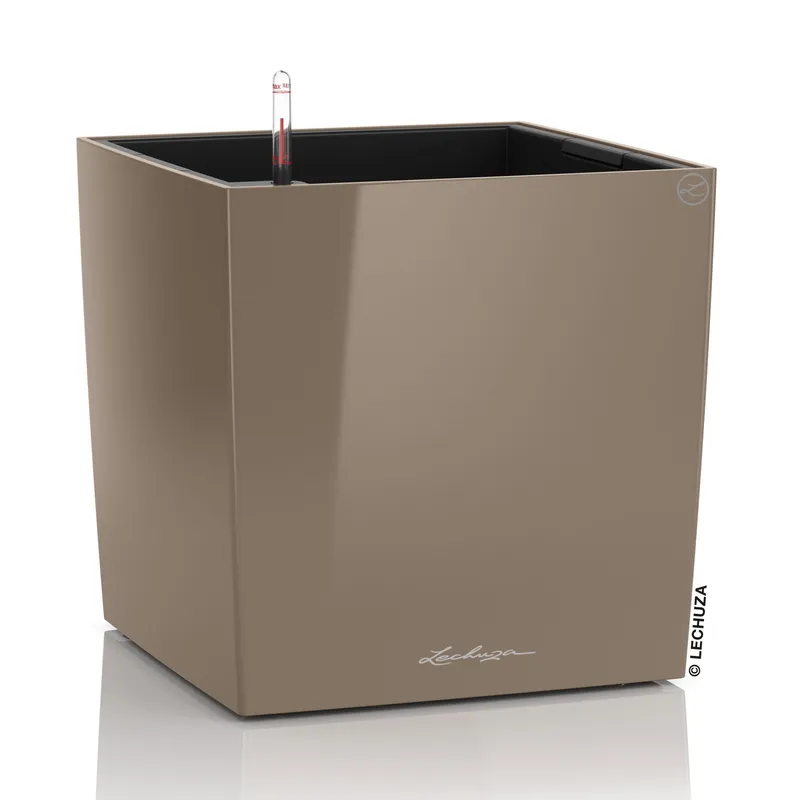 Lechuza® Lechuza® 'Cube 40', taupe, ca. 39 x 39 x H 40 cm, Graubraun, – Produktbild 1 von 1