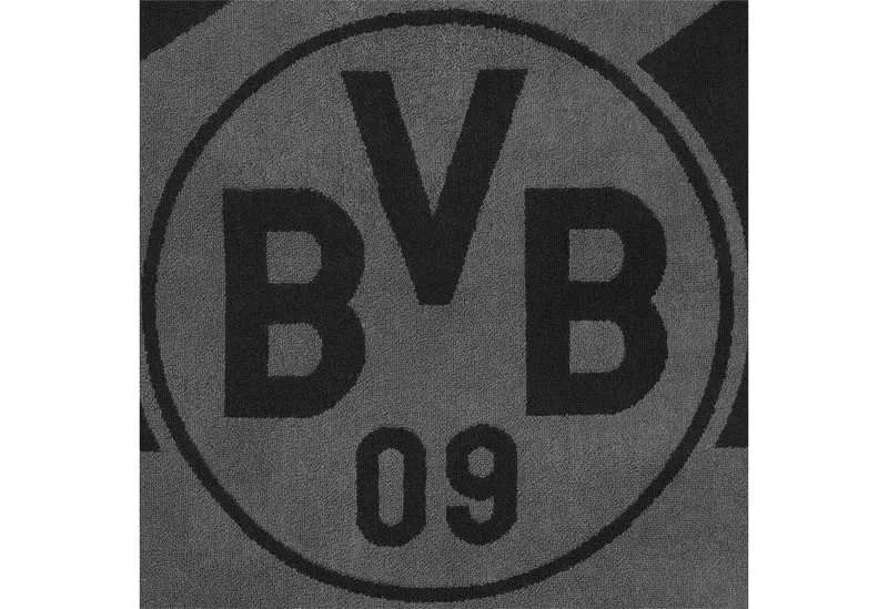BVB Handtuch BVB Duschtuch grau/schwarz 70x140 cm, Baumwolle (Packung, 1-St), Grau, – Produktbild 2 von 4