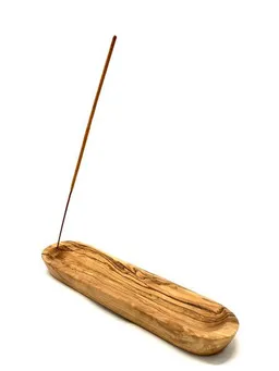Olivenholz erleben Olivenholz erleben Räucherschale oval glatt 16cm, rustikal 16 cm oder oval 25 cm aus Olivenholz – Produktbild 1 von 1