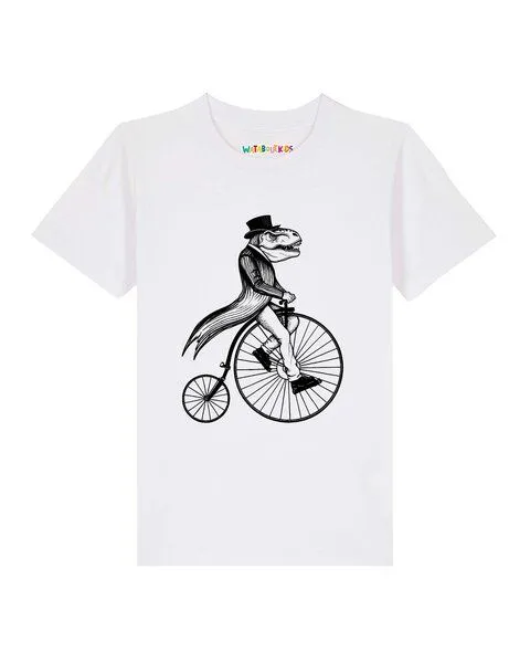 watabout.kids watabout.kids T-Shirt Kinder T-Rex auf Fahrrad, White, – Produktbild 1 von 2