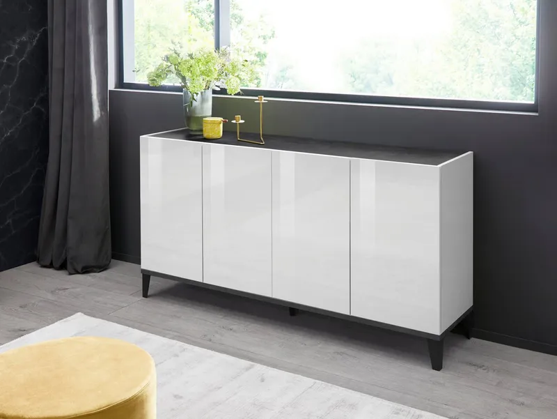 Home affaire Sideboard Sunrise, Breite 160 cm, Weiß, – Produktbild 2 von 5