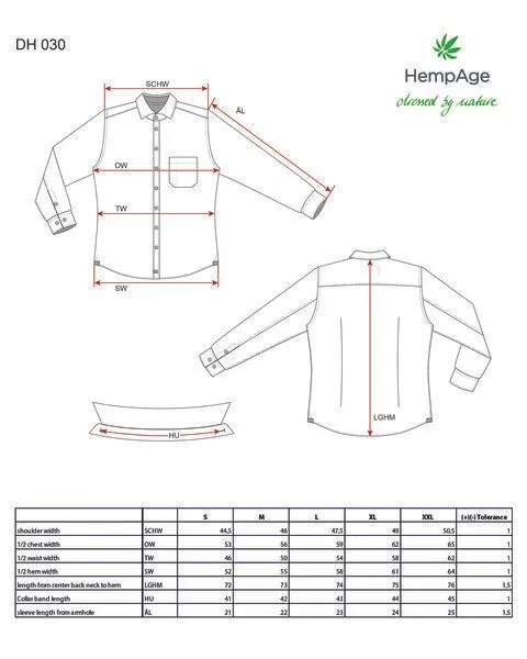 HempAge HempAge Gestreiftes Hemd Hanf/Biobaumwolle, Shelf (grün), – Produktbild 1 von 2