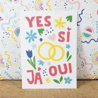 Bow & Hummingbird Bow & Hummingbird Postkarte Yes – Produktbild 1 von 1