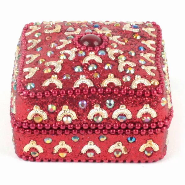 El Puente El Puente Dose | Fair Trade & Handmade aus Indien, Rot, – Produktbild 1 von 2