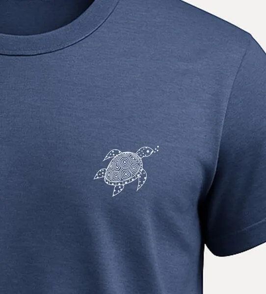 vis wear vis wear Die Schildkröte aus dem Ozean - Organic Shirt, Navy, – Produktbild 2 von 4