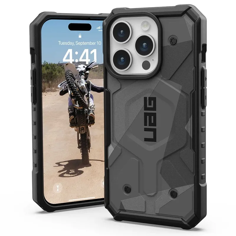 Urban Armor Gear MagSafe-Hülle für Apple iPhone 15 Pro, Urban Armor Gear, Pathfinder SE Geo Camo, Tarnmuster – Produktbild 1 von 1