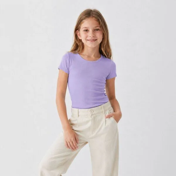 Kokon Zwo Kokon Zwo T-Shirt 60% Seide (peacesilk) 40% Baumwolle (kbA), Lavender, – Produktbild 1 von 2