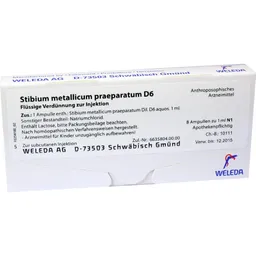 Weleda WELEDA STIBIUM METALLICUM PRAEPARATUM D 6 Ampullen 8X1 ml Ampullen – Produktbild 1 von 1