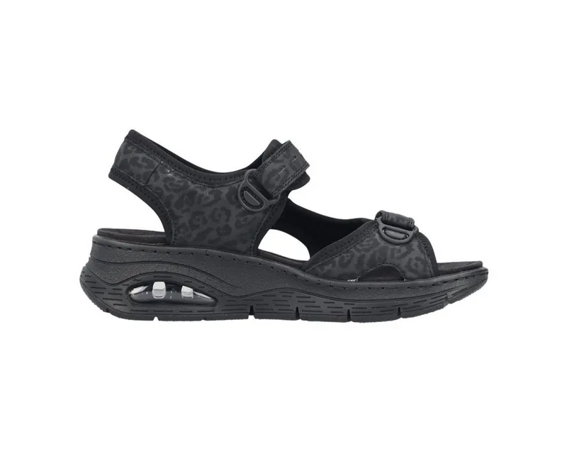 Rieker Rieker 67666 schwarz/grau Damen Sandale, Schwarz, – Produktbild 5 von 5