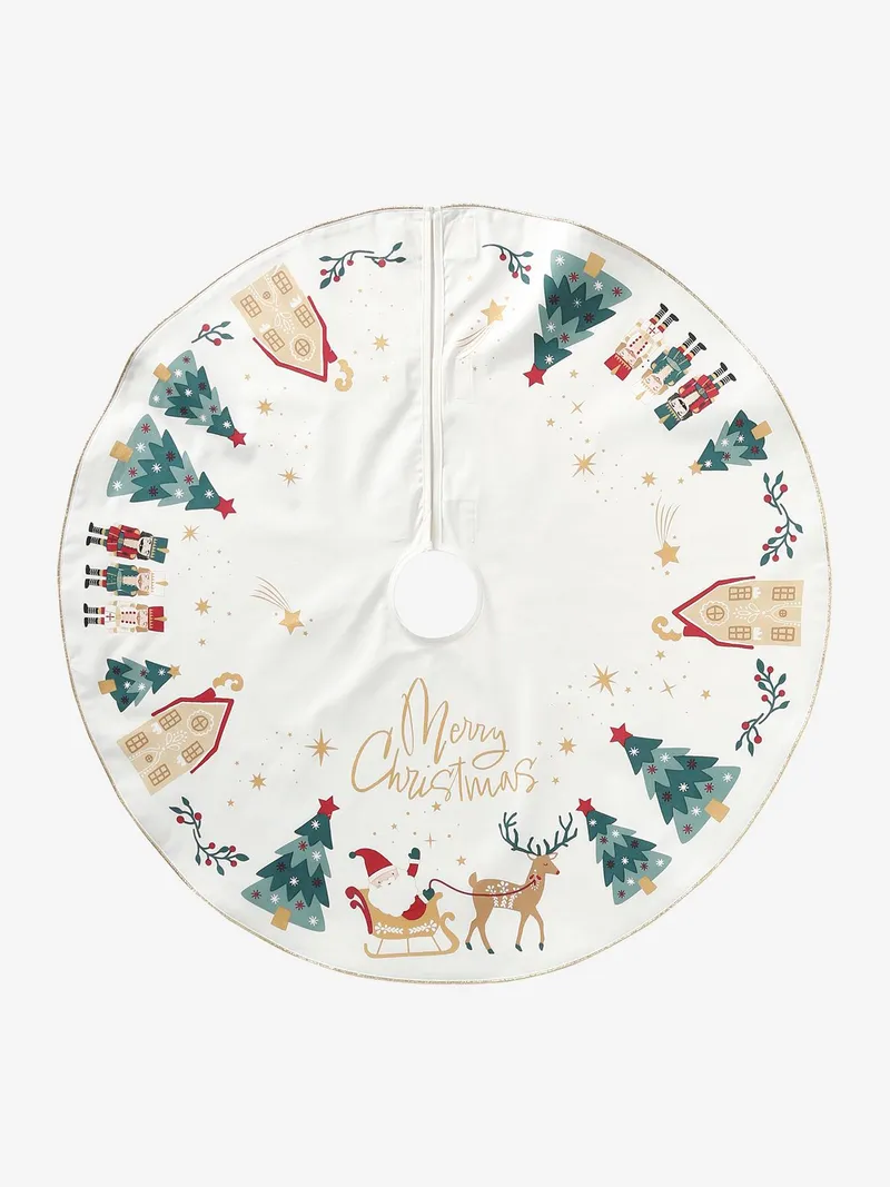 Vertbaudet Vertbaudet Weihnachtsbaum-Teppich Nussknacker, Weiß, – Produktbild 4 von 4