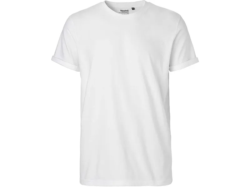 Neutral Neutral Bio-Herren-T-Shirt mit Roll-Up-Ärmeln, weiß, Gr. L – Produktbild 1 von 1
