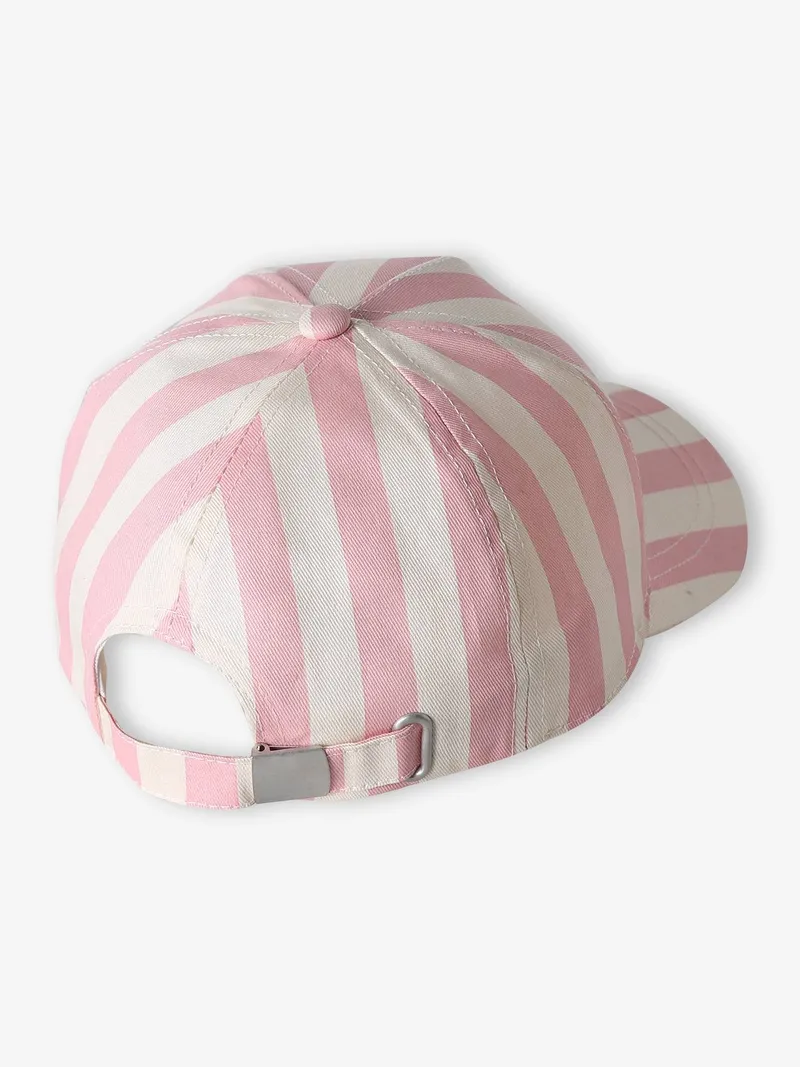 Vertbaudet Baumwollcap mit Streifen und Kirsche Mädchen, Rosa, – Produktbild 3 von 4