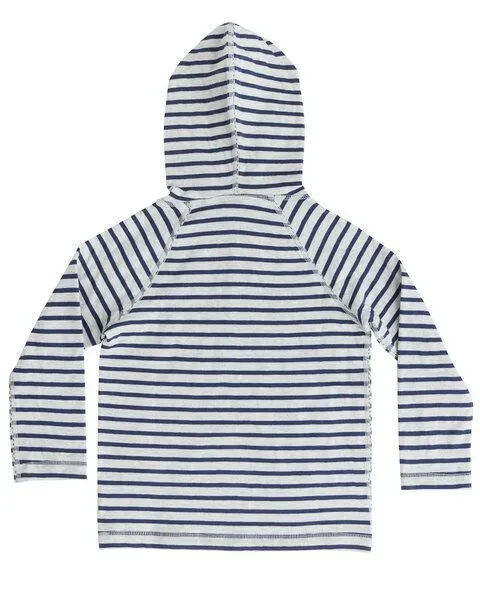 Leela Cotton Leela Cotton Kinder Kapuzen Shirt, Marineblau/beige, – Produktbild 3 von 4