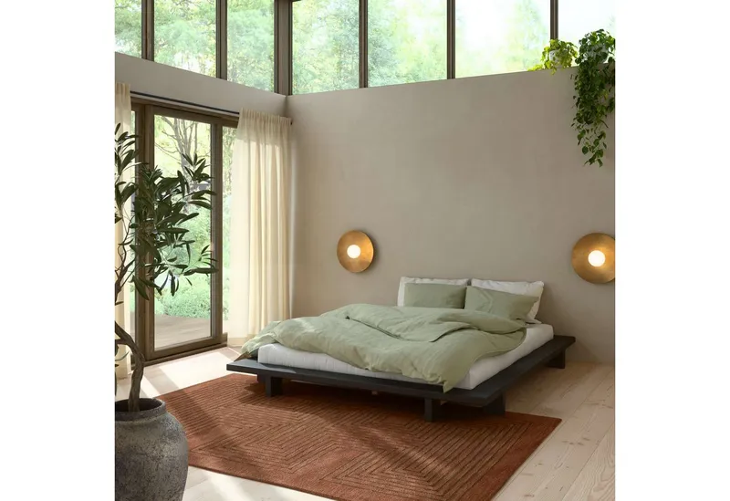 Karup Design Futonbett Bettgestell JAPAN BED Futonbett aus FSC®-zertifiziertem Massivholz (Mit Lattenrost), zeitlos, bequem & in mehreren Farben und Größen erhältlich, Schwarz, – Produktbild 1 von 5