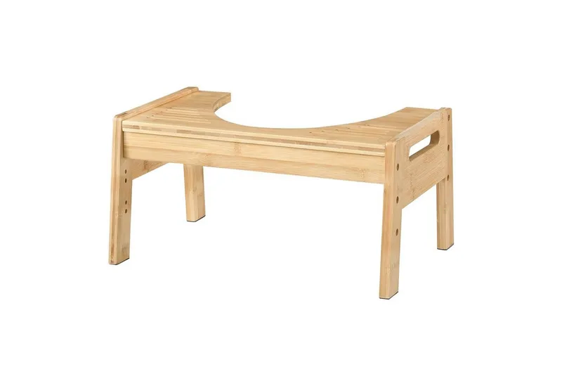 en.casa Badhocker, »Kalajoki« Toilettenhocker WC-Tritthocker Bambus, Beige, – Produktbild 3 von 4