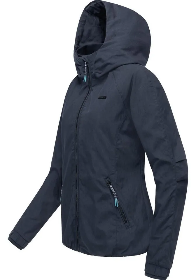 ragwear ragwear Outdoorjacke Dizzie A YOUMODO Leichte Übergangsjacke mit großer Kapuze, Blau, – Produktbild 3 von 5