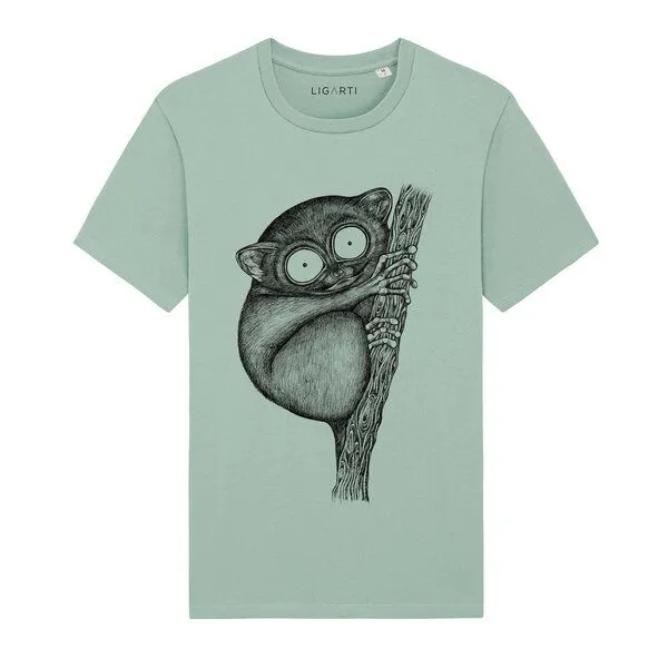 LIGARTI LIGARTI T-shirt - Koboldmaki, Mintgrün, – Produktbild 1 von 5