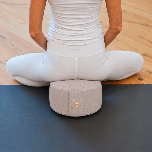 Yosana Yosana Yogakissen rund, Meditationskissen 30x15cm, Taupe light, – Produktbild 3 von 8