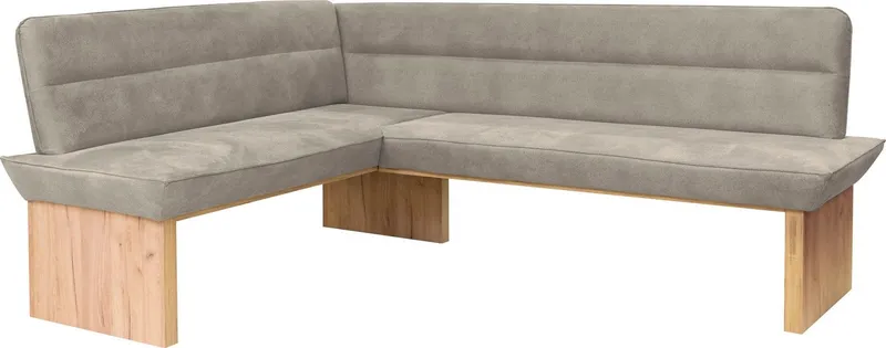 OTTO home Eckbankgruppe Beluna + Cross Essecke Sitzgruppe Eckbank Küchenbank, (Set, 4-tlg., Eckbank, 2 Stühle und Tisch), Sitzgruppe Esszimmer Stühle Tisch und Bank bequem gepolstert, Braun, – Produktbild 7 von 8