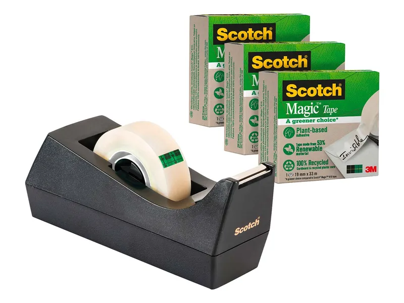 Scotch Scotch Tischabroller mit 3 Klebebänder 19 mm x 33 m – Produktbild 1 von 4