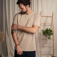 Vresh Clothing Vresh Clothing Vreddy - Regular T-Shirt aus Heavy-Jersey Biobaumwolle, Greige, – Produktbild 1 von 1