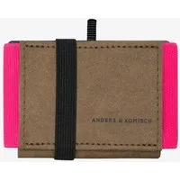 ANDERS & KOMISCH ANDERS & KOMISCH MINI PRO Slim Wallet mit Münzfach - Kleines smarte Portemonnaie Braun, Pink, – Produktbild 1 von 1