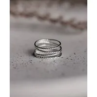 lille mus lille mus Ring 'Loop Glitzer' 925 Silber / vergoldet – Produktbild 1 von 1