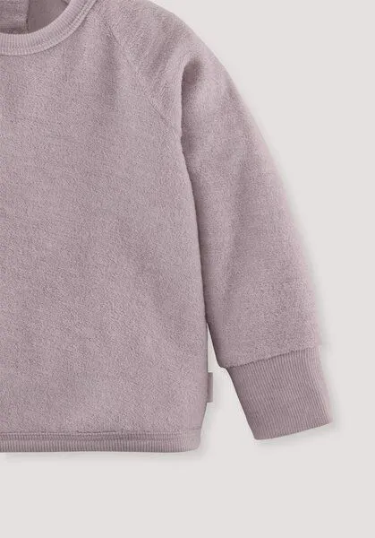 hessnatur hessnatur Wollfrottee Sweatshirt Raglan aus reiner Bio-Merinowolle, Mattrosa, – Produktbild 4 von 4