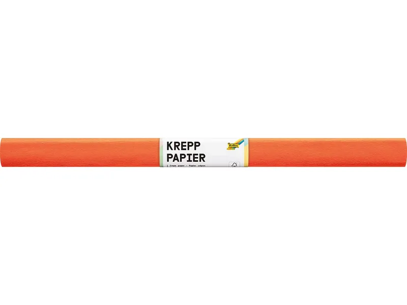 folia folia Krepppapier-Rollen, 50 cm x 2 m, 10 Rollen, hellrotorange – Produktbild 1 von 1