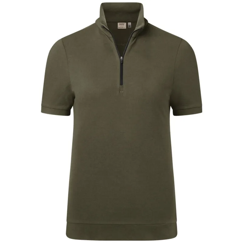 HAKRO HAKRO Zip-Shirt Piquè ECO #334 Gr. 2XL olive – Produktbild 1 von 1