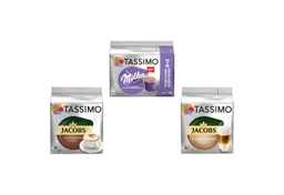 Tassimo Tassimo Kaffee T Disc Creamy Collection Milka Cappuccino Classico Latte Macchiato, 684 g, (Packung, 3er Pack) – Produktbild 1 von 1
