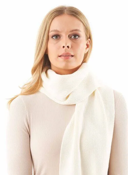 ORGANICATION ORGANICATION Unisex Strickschal aus Bio-Baumwolle, Offwhite, – Produktbild 1 von 4