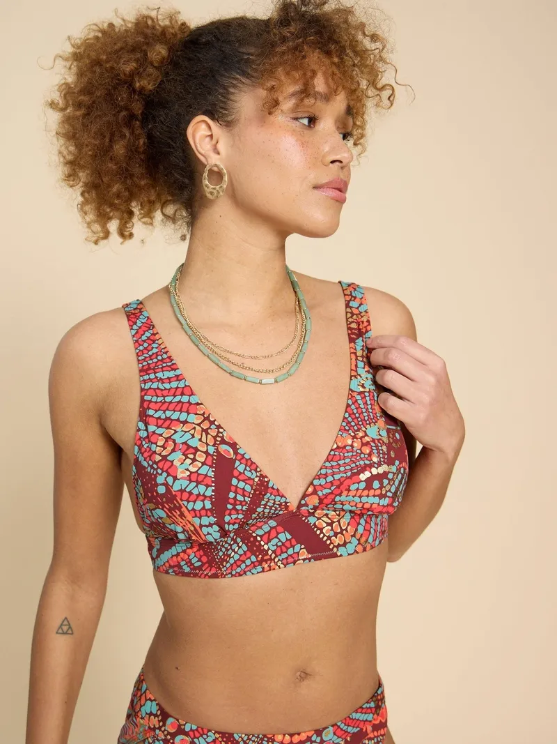 White Stuff Tabitha Bikinitop - 34, Rot print, – Produktbild 3 von 4