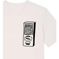 päfjes päfjes Der Herzen Automat - Kaugummiautomat - Fair Wear Unisex Bio T-Shirt, Natur, – Produktbild 1 von 1