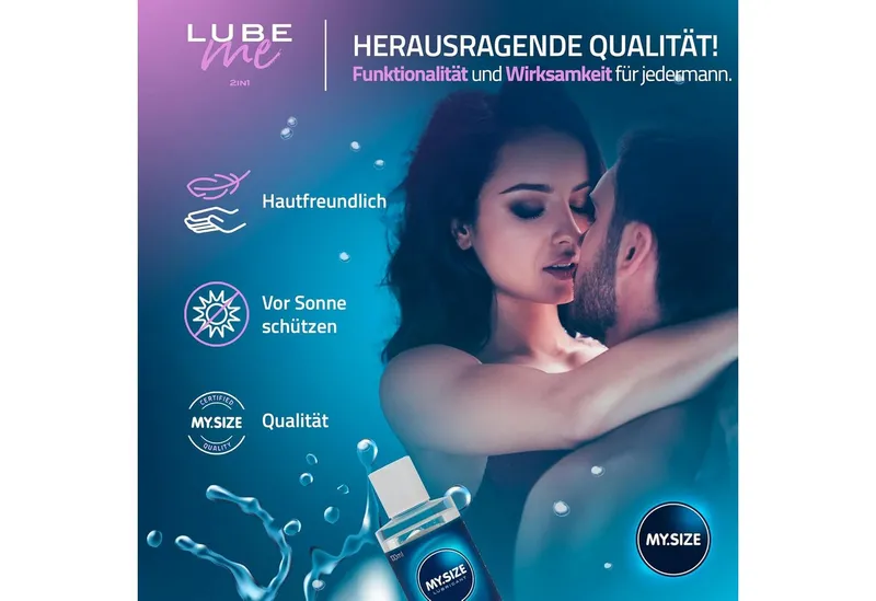 MY.SIZE Gleit- & Massageöl Lube Me 2-in-1, Liebesöl und Gleitmittel, angenehme Textur, pflegend, mit Aloe Vera – Produktbild 5 von 5