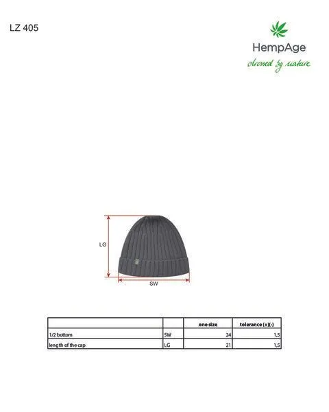 HempAge HempAge Strickmütze Hanf/Bio-Baumwolle, Anthrazit/grey, – Produktbild 3 von 3