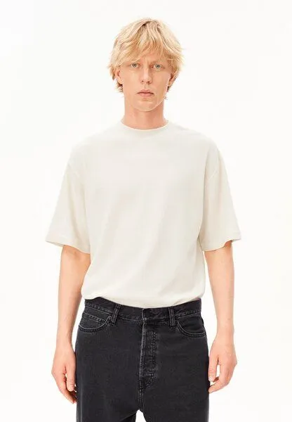 ARMEDANGELS ARMEDANGELS MAARKOS WAFFLE Herren T-Shirt aus Bio-Baumwolle, Pure, – Produktbild 1 von 4
