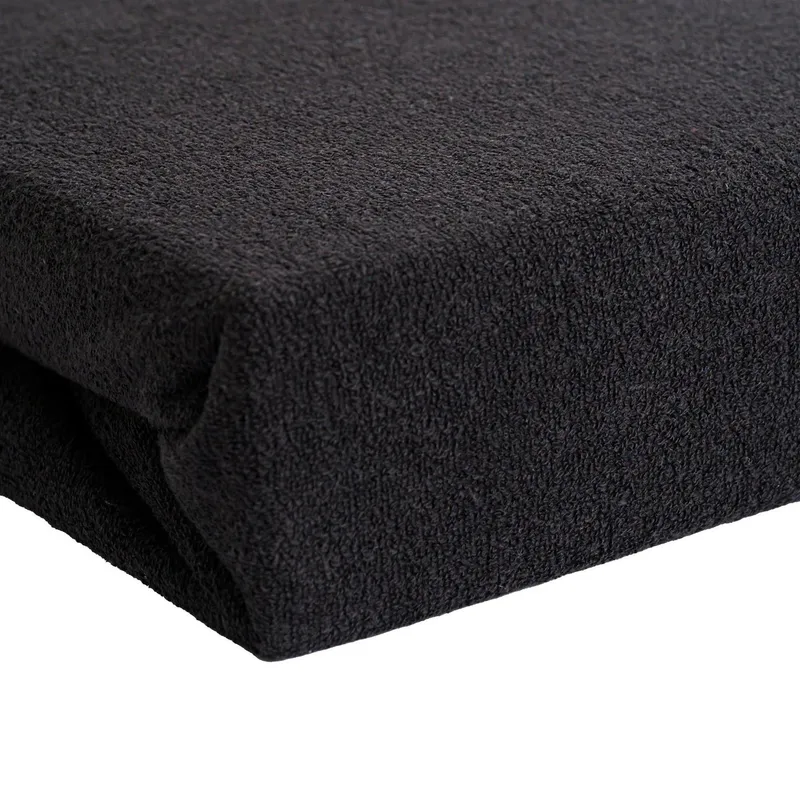 Carpe Sonno Spannbettlaken Frottee Winter Laken 90x200 100x200 140x200 160x200 180x200 200x200, Frottee, Gummizug: rundum, (1 Stück), Warmes Winter Spannbettlaken 90x200 Spannbetttuch Schwarz, Schwarz, – Produktbild 3 von 5