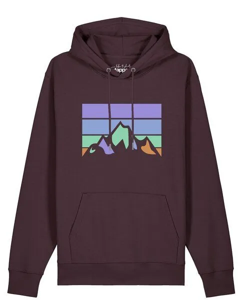 watapparel watapparel Hoodie Unisex Retro Landscape, Red brown, – Produktbild 1 von 2