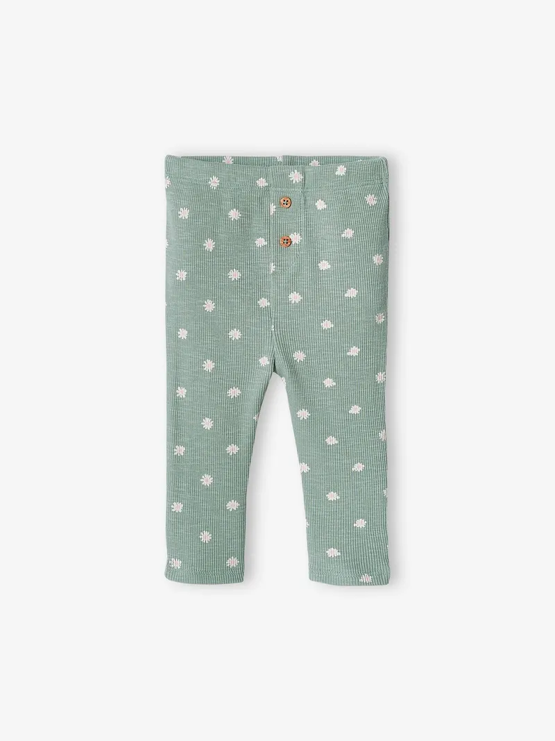 Vertbaudet Baby Leggings salbei, Salbeigrün, – Produktbild 1 von 2