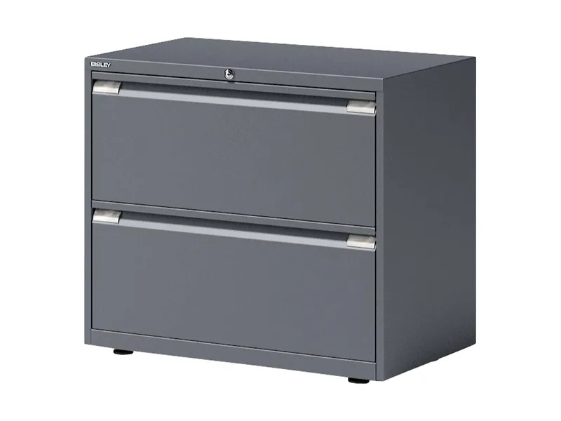 Bisley Bisley Registraturschrank 2-bahnig, 2 Schubladen anthrazitgrau – Produktbild 1 von 1