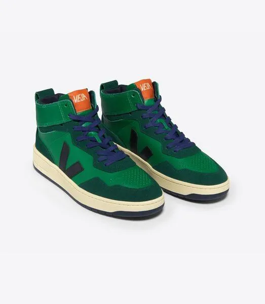 Veja Veja Herren-Sneaker V-95 OT Leather Emeraude Black – Produktbild 2 von 3