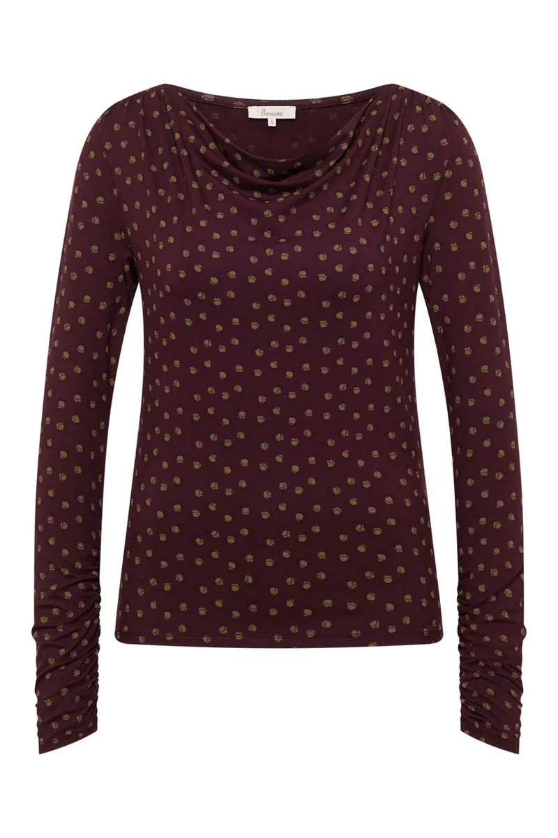 Tranquillo Shirt Belindaa aus EcoVero™ Viskose von Lenzing - burgundy sun / M – Produktbild 1 von 6
