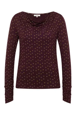 Tranquillo Shirt Belindaa aus EcoVero™ Viskose von Lenzing - burgundy sun / M – Produktbild 1 von 1