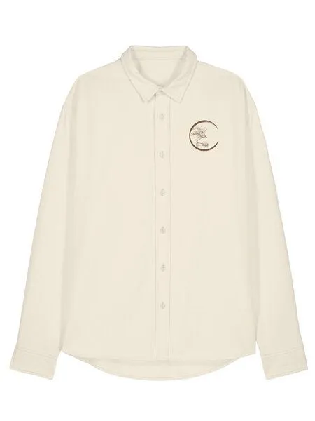 Life-Tree Life-Tree Hemd aus Biobaumwolle Fairwear für Herren Circle mit Brust-Logo, Weiß, – Produktbild 4 von 4