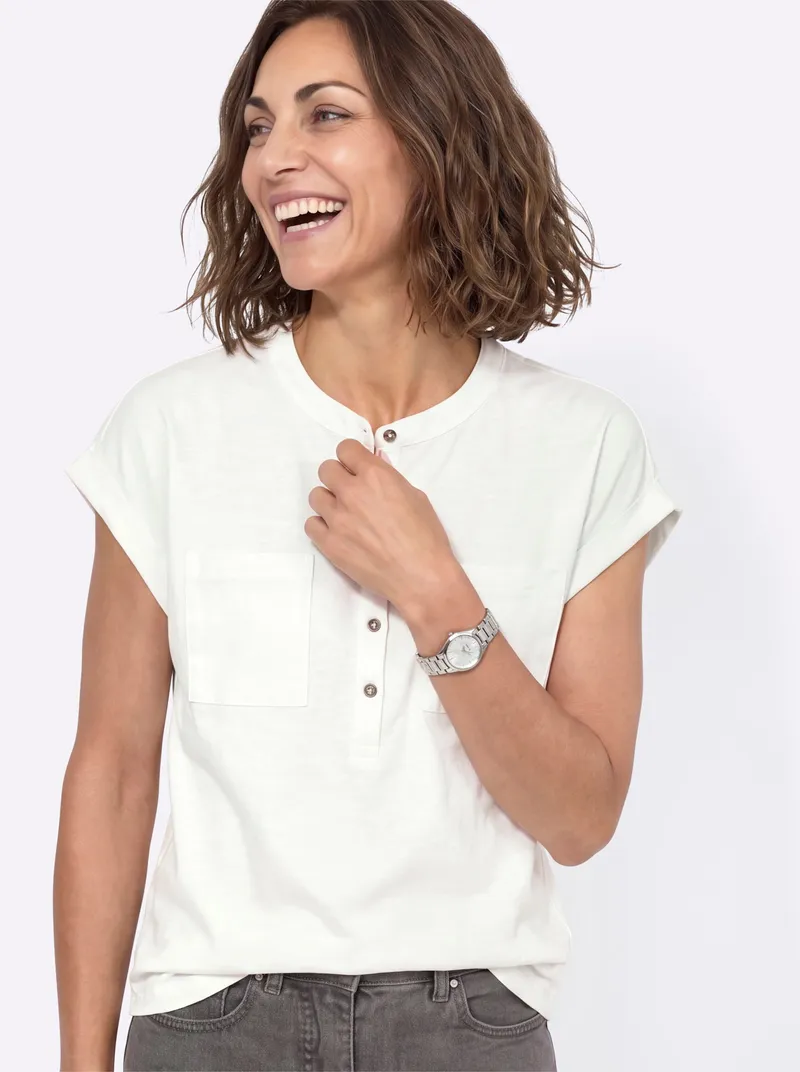 Witt Kurzarmshirt ecru, Ecru, – Produktbild 2 von 2