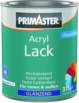 Primaster Acryl-Buntlack Primaster Acryl Lack tiefschwarz glänzend 375 ml – Produktbild 1 von 1